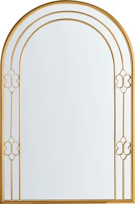 Produktbild von BELIANI Wandspiegel Gold Metall Bogenform Vintage Glamour Stil zum Aufhängen Hängespiegel Wanddekoration