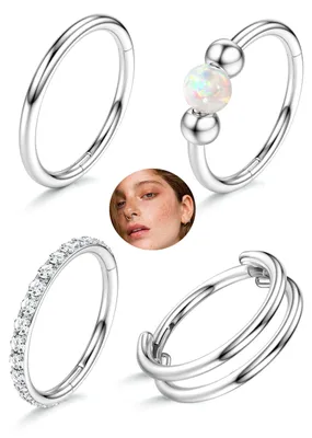 Productafbeelding van Set van 4 Neus Piercings van Chirurgisch Staal