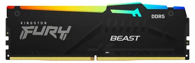 Produktbild von Kingston FURY Beast RGB - DDR5 - Modul - 8 GB - DIMM 288-PIN - 5600 MHz / PC5-44800 - CL36 - 1.25 V - ungepuffert - on-die ECC - Schwarz