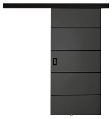 Produktbild von MIRJAN24 Schwebetür Werdi Plus, Stilvoll Zimmertür, Wohnzimmer, Praktisch (Größe: 80 cm, Farbe: Graphit)