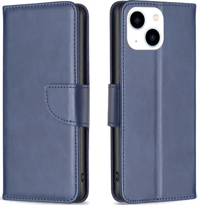 Produktbild von Mobigear Excellent iPhone 15 Hülle Klapphülle Geldbörse - Blau