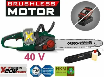 Produktbild von PARKSIDE Kettensäge PKSA 40-Li A2 Brushless ohne Akku und Ladegerät X20V Team
