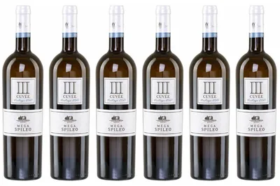 Produktbild von Domain Mega Spileo Cuvée III 6x 0,75l weiß trocken Cavino | +20ml Jassas Olivenöl