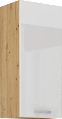 Obrázek produktu pro Vysoká horní skříňka ADARA - šířka 40 cm, bílá / dub artisan