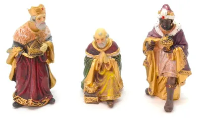 Productafbeelding van Set van 3 Kerstfiguren voor Geboortescène