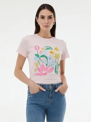 Produktbild von Orsay Hellrosa bedrucktes Damen-T-Shirt M