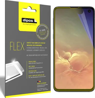 Produktbild von 3x Schutzfolie für Samsung Galaxy S10e Folie, 100% Displayabdeckung, dipos Flex