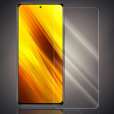 Produktbild von Panzer Folie für Xiaomi Poco X3 / X3 NFC / Xiaomi Poco X3 Pro Echt Glas Displayschutzfolie Transparent Glasfolie 9H Härtegrad Schutzglasfolie