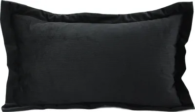 Produktbild von 2-Set SAMT KISSENBEZUG mit Stehsaum 40x60cm SCHWARZ Kissenhülle Dekokissenbezug Sofakissen Zierkissen Velours