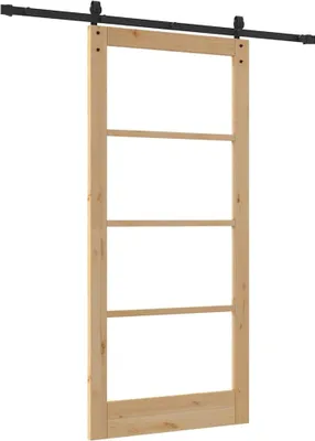 Produktbild von Schiebetür ORKDAL Natürlich und Schwarz 93 x 202 cm