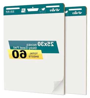 Productafbeelding van Zelfklevend Ezelblok - Groot Notitiepapier - Ideeën Presenteren - Inktvlekbestendig Papier - 635 x 762 cm - Wit