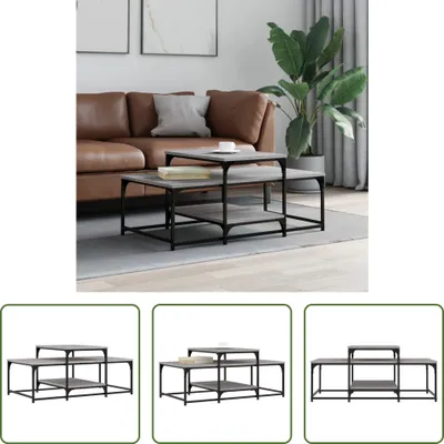 Produktbild von The Living Store Couchtisch Grau Sonoma 102x60x45 cm Holzwerkstoff