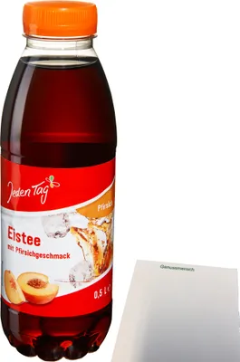 Produktbild von Jeden Tag Eistee Pfirsich (0,5l Flasche) + usy Block