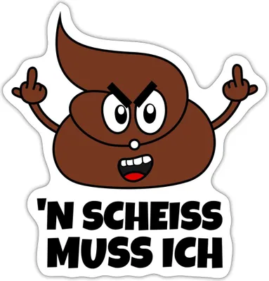Produktbild von Spreadshirt N Scheiss Muss Ich Lustiger Spruch Witz Sticker Aufkleber, 10 x 10 cm, Mattweiß