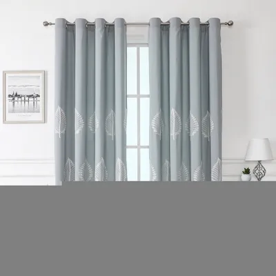 Produktbild von Topchances 2 Stück Outdoor Vorhang mit Ösen, Wasserdicht Outdoor Vorhänge Aussenvorhang Garten Verdunkelung Indoor Outdoor Gardinen für Veranda,Pergola, Cabana, Gazebo, Hellgrau, 213 * 132cm