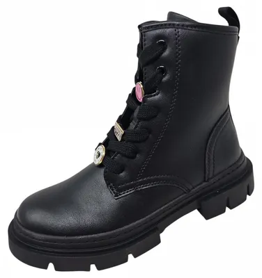 Produktbild von Geox Karsyn Girl Schnürstiefelette Schwarz