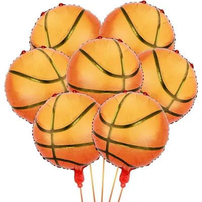 Productafbeelding van Ballonnen, folieballonnen, 18 inch, 12 stuks, kinderfeest, basketbal