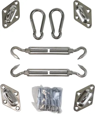 Image de Kit de fixation pour voile d'ombrage en acier inoxydable - Par kit