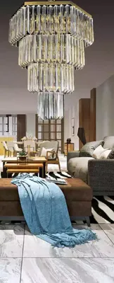 Obrázek produktu pro Moderní lustr, stropní svítidlo, design, luxus, zlatá barva