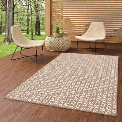 Produktbild von In- und Outdoor Teppich Beidseitig Cape Cod Beige, Größe:400x500 cm