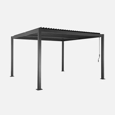 Produktbild von sweeek - Bioklimatische Pergola mit Lamellendach Palace 3,6x3,6m - Anthrazit