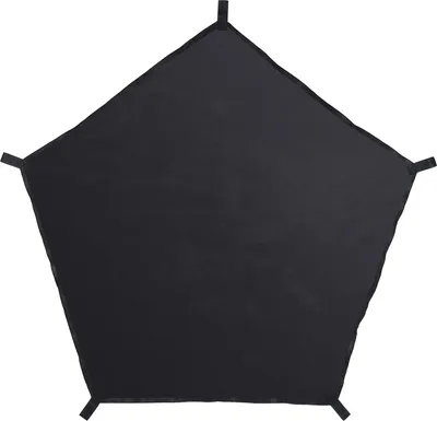 A black pentagonal hammock accessory for a dome climber, shown flat against a white background.