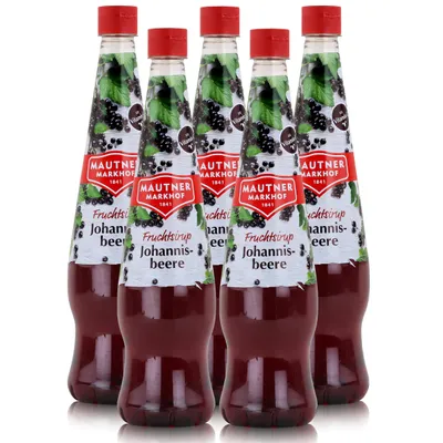 Produktbild von Mautner Getränkesirup Johannisbeere 0,7L - Softdrink, Cocktails (5er Pack)