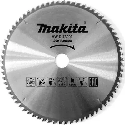 Zdjęcie produktu dla MAKITA D-81371 tarcza tnąca 190×30, 60 zębów do aluminium TCT, (poprzedni nr kat.: D-72970)