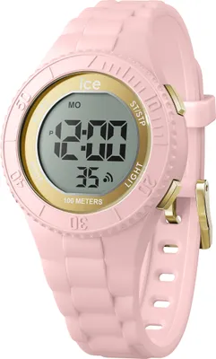 Produktbild von Ice-Watch 021608 ICE digit - Pink lady gold Small Uhr Datum Alarm rosa