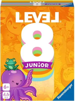 Produktbild von Ravensburger 20860 - Level 8 Junior, Die Junior Variante des beliebten Kartenspiels für 2-5 Spieler ab 6 Jahren / Kinderspiel / Familienspiel / Reisespiel / Perfekt als Geschenk