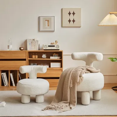Immagine prodotto di 360Home cartone animato sedia poltrona singola poltrona tempo libero bianco 48*48*60cm /XIAOcc/