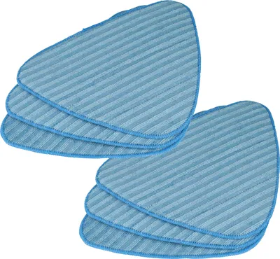 Produktbild von vhbw 6x Wischbezug kompatibel mit Dirt Devil Factory M3330 Dampfreiniger - Mikrofaser Blau Weiß