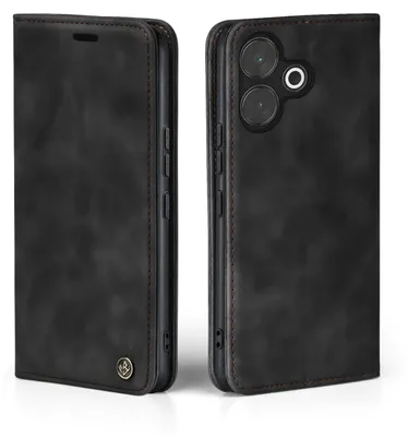 Produktbild von Handy Hülle für Xiaomi Redmi 13 Klapphülle Bookcase Flip Cover Handy Tasche Etui Farbe: Schwarz