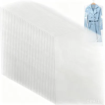 Kleiderhüllen 35 Stück, transparent, 120 cm, für Anzüge & Kleider