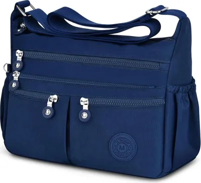 Produktbild von TEUEN Crossbody Bag Damen - Wasserdichte Nylon Umhängetasche - Groß & Leicht - Viele Fächer