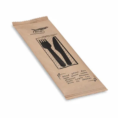 Produktbild von 300x -Nature Holz Besteck Set biologisch abbaubar 3-teilig hyg. verpackt