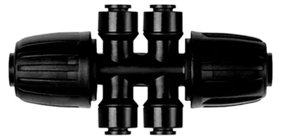 Produktbild von Verbinder für Tropfschlauch und Tropfleitung | 6-fach Schlauchverteiler für Zubehörteile - Tropfsichere Bewässerungsverbinder | Gewächshaus, Landschaft, Outdoor, Hinterhof, Blumenbeet, Farm, Rasen, Landwirt