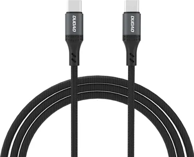Produktbild von Dudao L3CC USB-C zu USB-C 60W Geflochtenes Kabel 1,2 m Schwarz