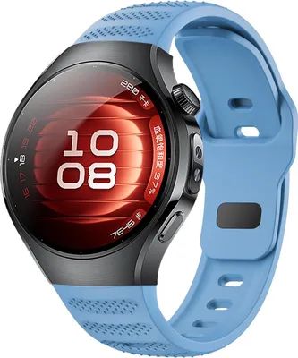 Immagine prodotto di Per Huawei Watch 5 46 mm Dot Pattern Design Buckle Silicone Replacement Arm Band Blue