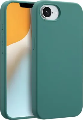 Image de Coque arrière en silicone liquide Accezz avec MagSafe pour Apple iPhone 17e / 16e - Vert foncé