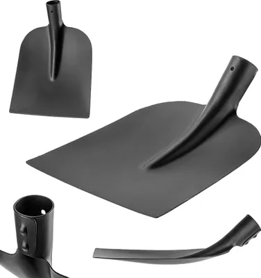 Image de KADAX Pelle de jardin sans manche, Pelle robuste pour le jardin, Pelle universelle, Pelle de jardin sans manche, Pelle à bêcher en acier, Pelle à sable (Noir 34x24,5 cm)