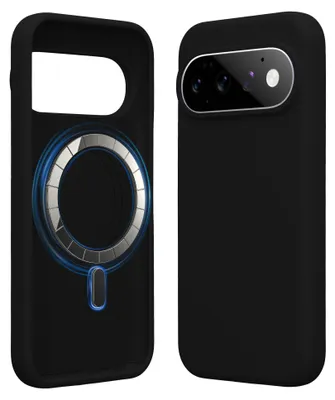 Produktbild von kwmobile TPU Silikon Hülle für Google Pixel 11 / Pixel 11 Pro - Weiche Handyhülle kompatibel mit MagSafe, magnetisches Backcover in Schwarz