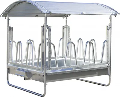 Produktbild von Viereckraufe mit Palisaden-, freßg. 2x2 'Standard' komplett