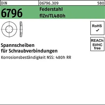 Produktbild von Reyher  Spannscheiben DIN 6796 FederSt. 24 flZnnc (50 Stück)