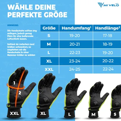 Produktbild von Fahrradhandschuhe winddicht warm, Größe M, gelb, für Radfahren