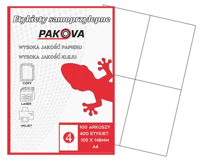 Produktbild von A4-PAKOVA-BLATT-ETIKETTEN 105/148 mm