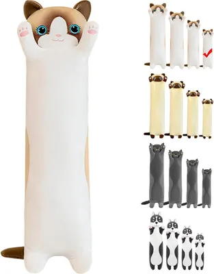 Produktbild von Plueschkatze Kissen 50 cm, weiss, für Kinder