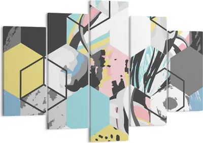 Produktbild von Bild auf Leinwand - Leinwandbild - Abstraktion modern - 150x100cm - Wand Bild - Wanddeko - Leinwanddruck - Bilder - Kunstdruck - Wanddekoration - Leinwand bilder - Wandkunst - EA150x100-3846