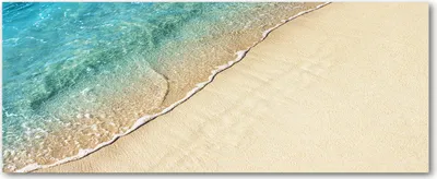 Produktbild von Tulup® Glas-Bild Wandbild aus Glas - 125x50 - Wandkunst - Wandbild hinter gehärtetem Sicherheitsglas - Dekorative Wand für Küche & Wohnzimmer - Landschaften - Welle Strand - Blau