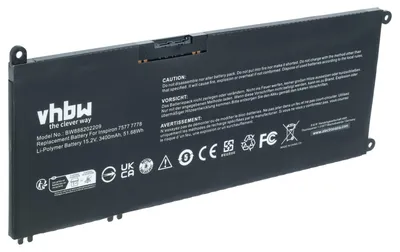 Produktbild von vhbw Akku kompatibel mit Dell Vostro 15 7570, 15-7570-D2645S, 15-7570-D1745S, 15-7570-D1645S, 15-7570-D1545S Notebook (3400 mAh, 15,2 V, Li-Ion)